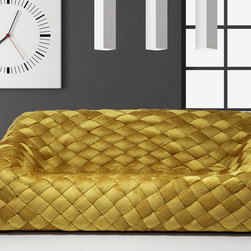 Hand-Woven Sofa (Gold) - Sofas