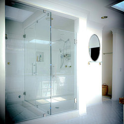 Q4 Hinged Frameless Glass Shower Installations - Steam Showers
