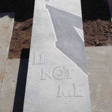 Bluestone Bench "if Not Me"......In Honor of Travis Manion: abstraction of logo