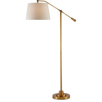 Maxstoke Floor Lamp, Antique Brass