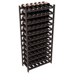 Wine Racks America - 72-Bottle Stackable Wine Rack, Ponderosa Pine, Black/Satin Finish - Four kits of wine racks for sale prices less than three of our18 bottle Stackables! This rack gives you the ability to store 6 full cases of wine in one spot. Strong wooden dowels allow you to add more units as you need them. These DIY wine racks are perfect for young collections and expert connoisseurs.