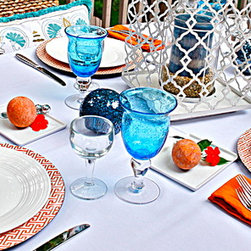 Orange Greek Key Charger Plate - Charger Plates