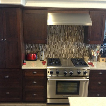 Dark Cherry Shaker Cabinetry