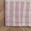 nuLOOM Hand Tufted Wool Lemuel Geometric Kids Area Rug, Baby Pink 4'x6'