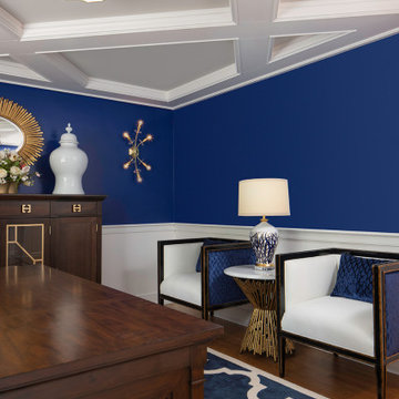 Bold Blue Home Office
