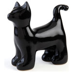 Pop Cat Ceramic, Black - Evoking the art and spirit of Keith Haring, these limited edition ceramic sculptures from Peru are the "Pop" of color and expression you need in your space. Coming in different styles, this one is our Pop Cat ceramic - PopCat - H 7" | L 7" | W 3"| 1.65 lbs.