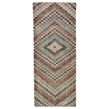 Rug N Carpet - Handmade Turkish 3' 3'' x 7' 9'' Antique Vintage Rug