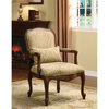 Furniture of America Michin Fabric Padded Accent Chair in Dark Cherry