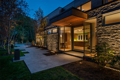 Inspiration for a contemporary home design remodel in New York