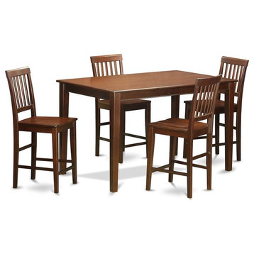 5-Piece Counter Height Table Set, Pub Table and 4 Chairs