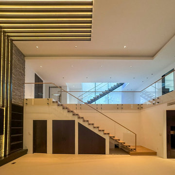 Project #126 | Contemporary Staircases with Integrated LEDs & Glass Railing