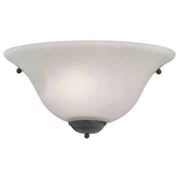 THOMAS 5371WS/10 1-Light Wall Sconce in Oil Rubbed Bronze With White Glass