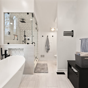Modern Steam Shower Bathroom Remodel in Reston, VA