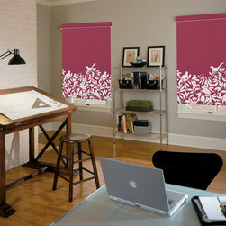 Waverly Roller Shades Birdsong Dwell Jazzberry - Roller Shades