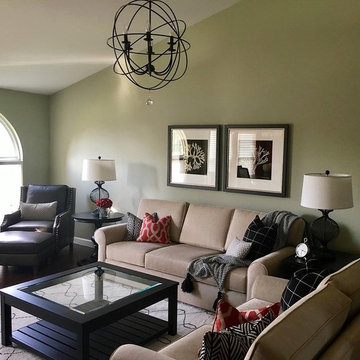 TRANSITIONAL LIVING ROOM & DINING ROOM