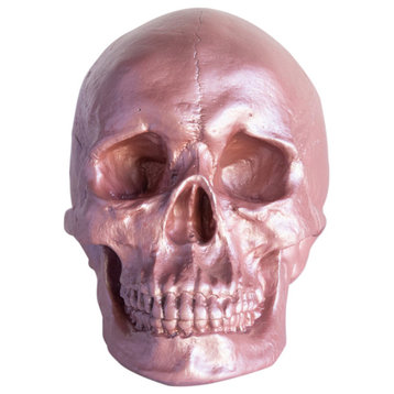 Faux Human Skull, Resin Home Decor, Table Top Skeleton Head, Primrose