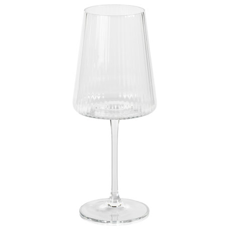 Benin Fluted Textured Wine Glasses, Set of 4