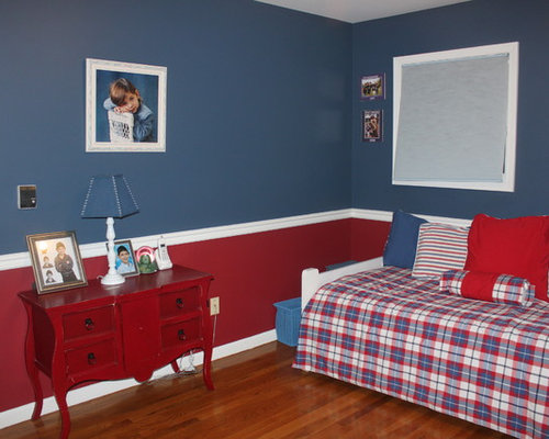 Creatice Blue And Red Boys Bedroom for Simple Design