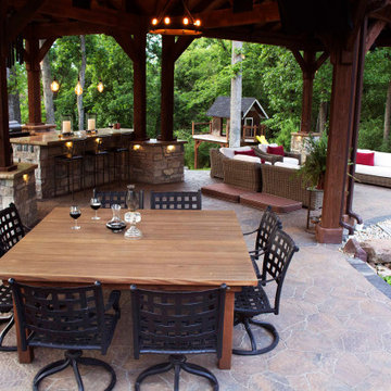 Sunset Hills Woodland Estate Pavilion & Custom Outdoor Kitchen