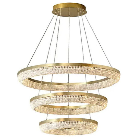 Vici Collection 3-Tier Crystal Chandelier