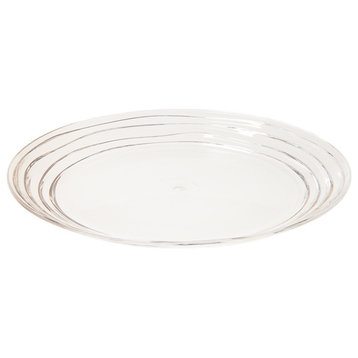 11" Dinner Plate, Set Of 4, Clear