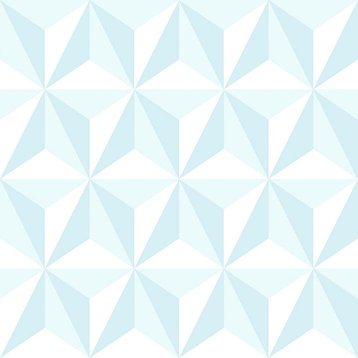4060-138912 Adella Sky Blue Geometric Non Woven Unpasted Wallpaper
