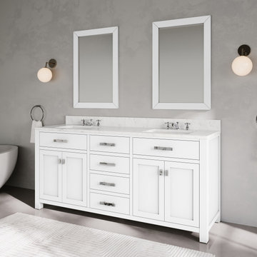 Wide Double Vanity for a Shared Primary Bath