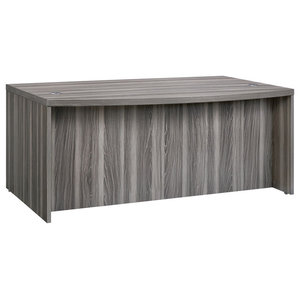 Mayline Aberdeen Height Adjustable 66 Bow Front Desk With Base