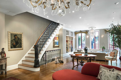 Large elegant home design photo in New York