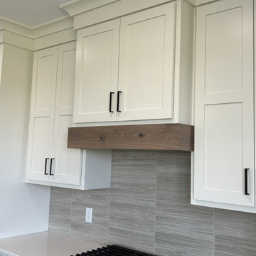 Shoji White and Rustic Beech Almond Kitchen Design