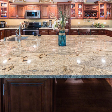 African Rainbow Granite Kitchen