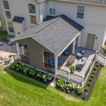 Strongsville Attached Structure, AZEK Deck and Unilock Patio