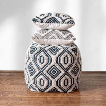 Bohemian Agra Pouf