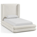 Meridian Furniture - Chandra Upholstered Full Bed, Cream, Twin - Indulge in the allure of the Cream Chandra Twin Bed by Meridian Furniture. Its captivating design and luxurious Cream elevate any space with effortless elegance. Crafted with precision and durability in mind, this stunning piece becomes the focal point of gatherings, fostering moments of connection and warmth. Embrace sophistication and style with the Chandra Twin Bed, a testament to exquisite taste and timeless beauty.