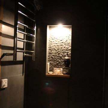 Blue stone tiled ensuite for relaxing the soul