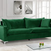 Naomi Velvet Upholstered Sofa, Green