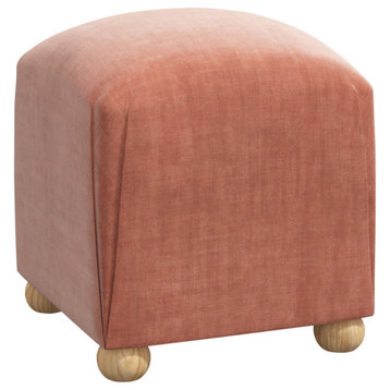 Red from Scalamandre by Cloth & Company Hampton Ottoman, Lewis Nectar