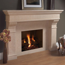 Darlington Stone Fireplace Mantel - Indoor Fireplaces