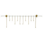 StyleCraft - Dann Foley Acrylic and Metal Wall Hanger Clear Finish DFW42916DS - Decorate the bare walls in your hallway or living room with the StyleCraft Dann Foley acrylic and metal wall hanger. This indoor wall hanger is made with a clear acrylic rod and 12 brass metal finished hooks. Use this wall hanger to add a decorative touch to any wall.
