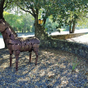Stone Masonry Walls (decorative) and Landscape Art Feature