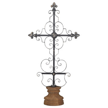 Black Iron French Country Crosses, 28"x14"x6" 560557