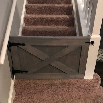 Custom barn door baby / pet gates