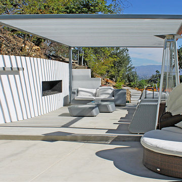 Patio Construction--Concrete & Metal Pergola