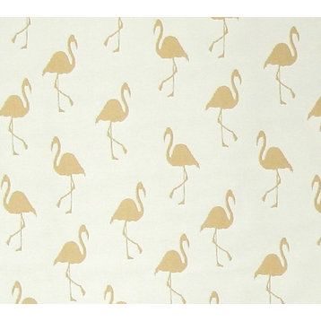 Indoor Outdoor tan flamingo Upholstery Fabric, Standard