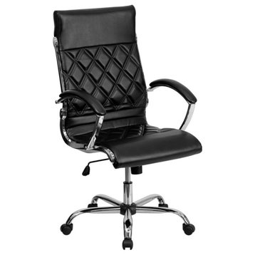 Bonded Leather Office Chair GO-1297H-HIGH-BK-GG