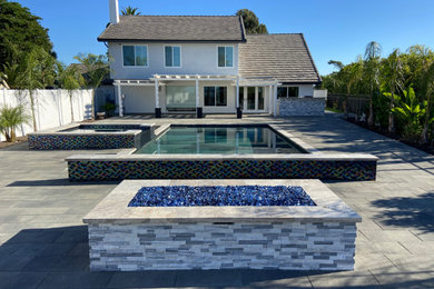 Inspiration for a modern pool remodel in San Diego
