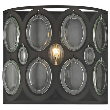 Serai 1-Light Vanity, Oil Rubbed Bronze With Clear Glass