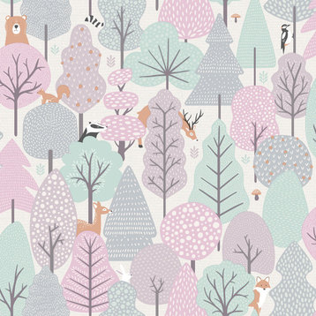 Quillen Pink Forest Wallpaper, Bolt