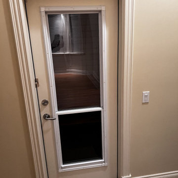 Clear Security Film on Three Glass Entry Doors and a Sidelight