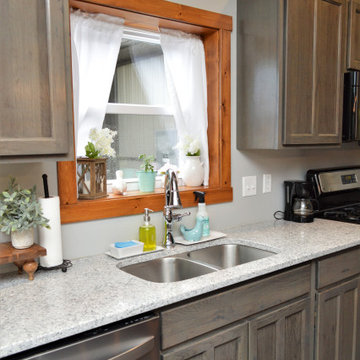 Rustic Grey Hickory Kitchen. Haas Signature Collection